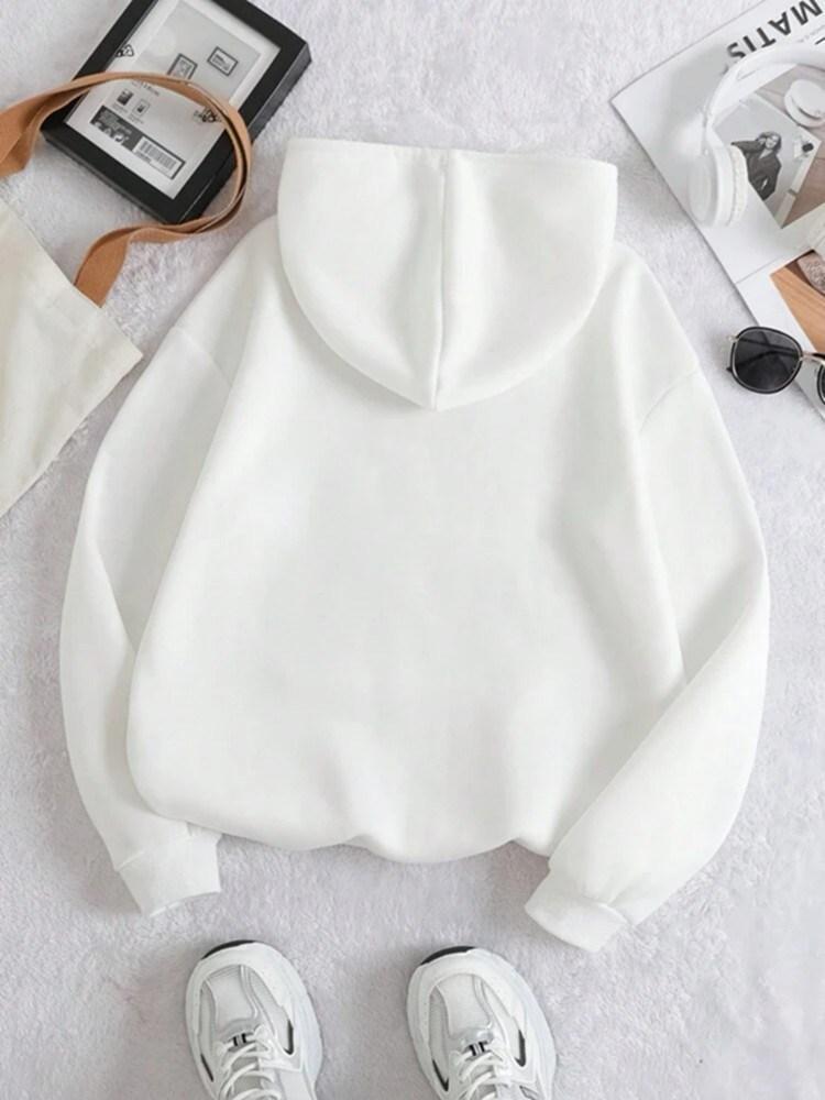 White Cozy Fleece Hoodie – Soft & Stylish Everyday Wear
