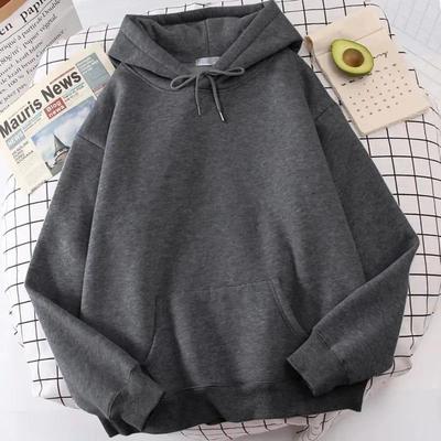 Soft Grey Fleece Hoodie – Daily Wear