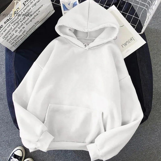White Cozy Fleece Hoodie – Soft & Stylish Everyday Wear