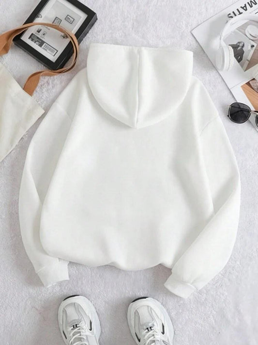 White Cozy Fleece Hoodie – Soft & Stylish Everyday Wear